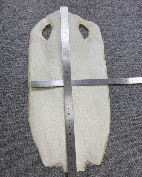 Bleached Dried Stingray Leather - Long Shape