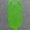 Green Long Shape Soft Stingray Leather (Unpolished)