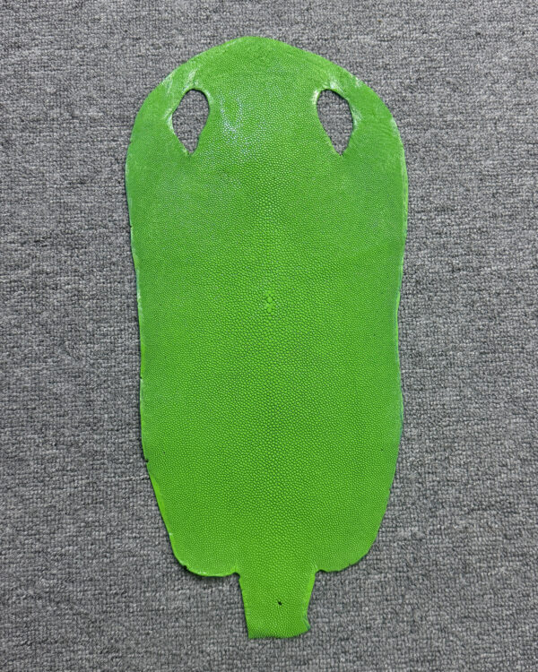 Green Long Shape Soft Stingray Leather (Unpolished)