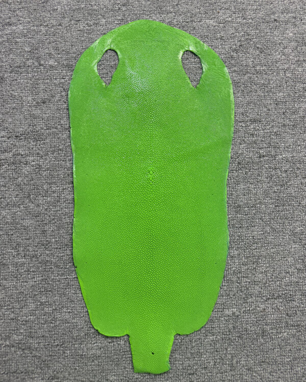 Green Long Shape Soft Stingray Leather (Unpolished)