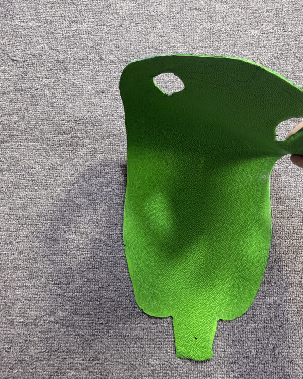 Green Long Shape Soft Stingray Leather (Unpolished)