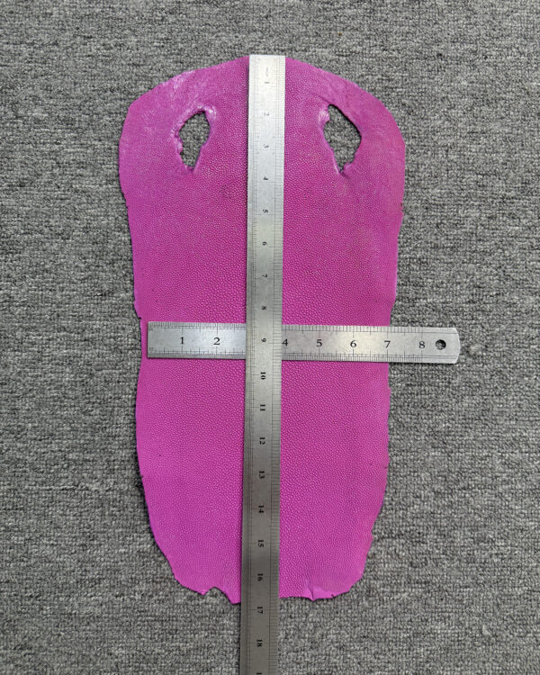 Pink Long Shape Soft Stingray Leather (Unpolished)