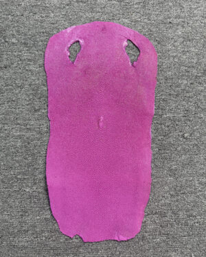 Pink Long Shape Soft Stingray Leather (Unpolished)