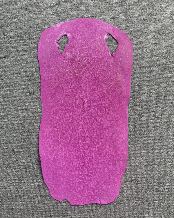 Pink Long Shape Soft Stingray Leather (Unpolished)
