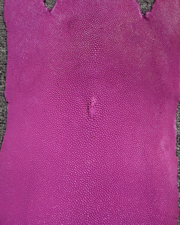 Pink Long Shape Soft Stingray Leather (Unpolished)