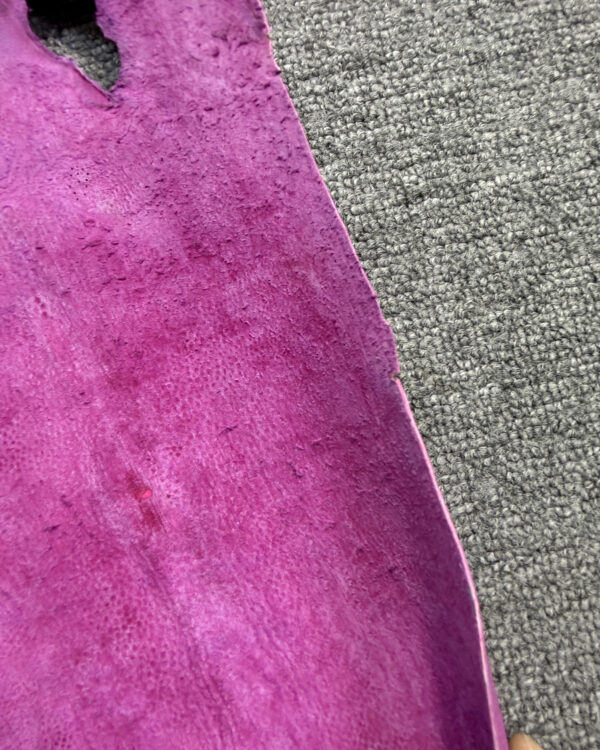 Pink Long Shape Soft Stingray Leather (Unpolished)