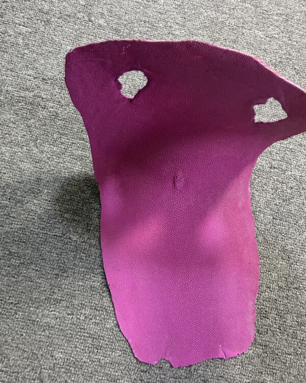 Pink Long Shape Soft Stingray Leather (Unpolished)