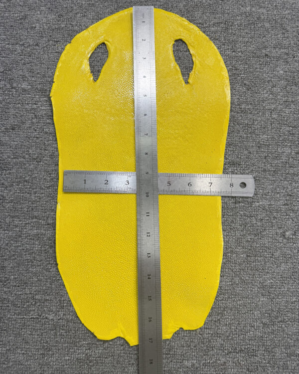 Yellower Long Shape Soft Stingray Leather (Unpolished)