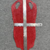 Red Long Shape Soft Stingray Leather (Unpolished)
