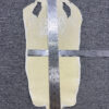7 Inch White Long Shape Polished Soft Stingray Leather