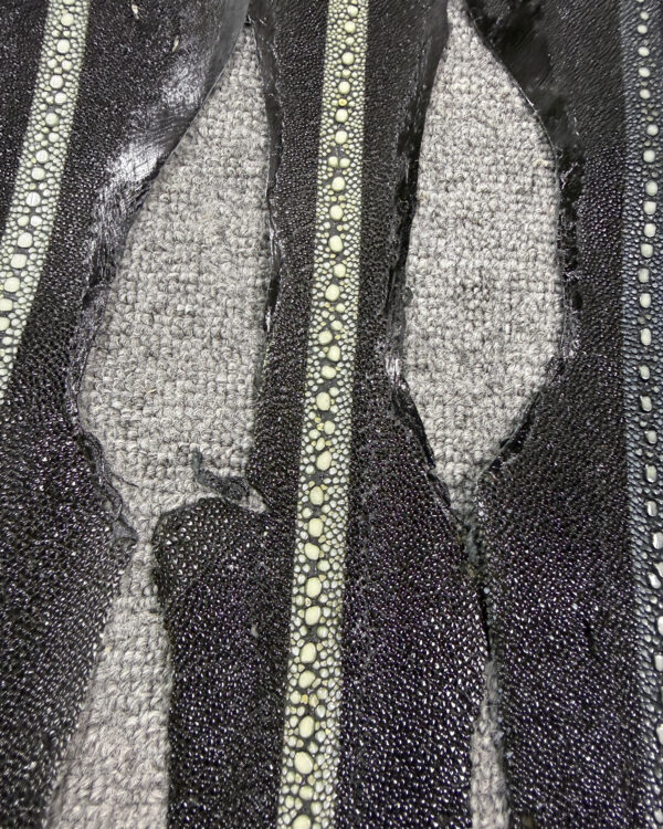 Dyed Stingray Leather - Row Stone